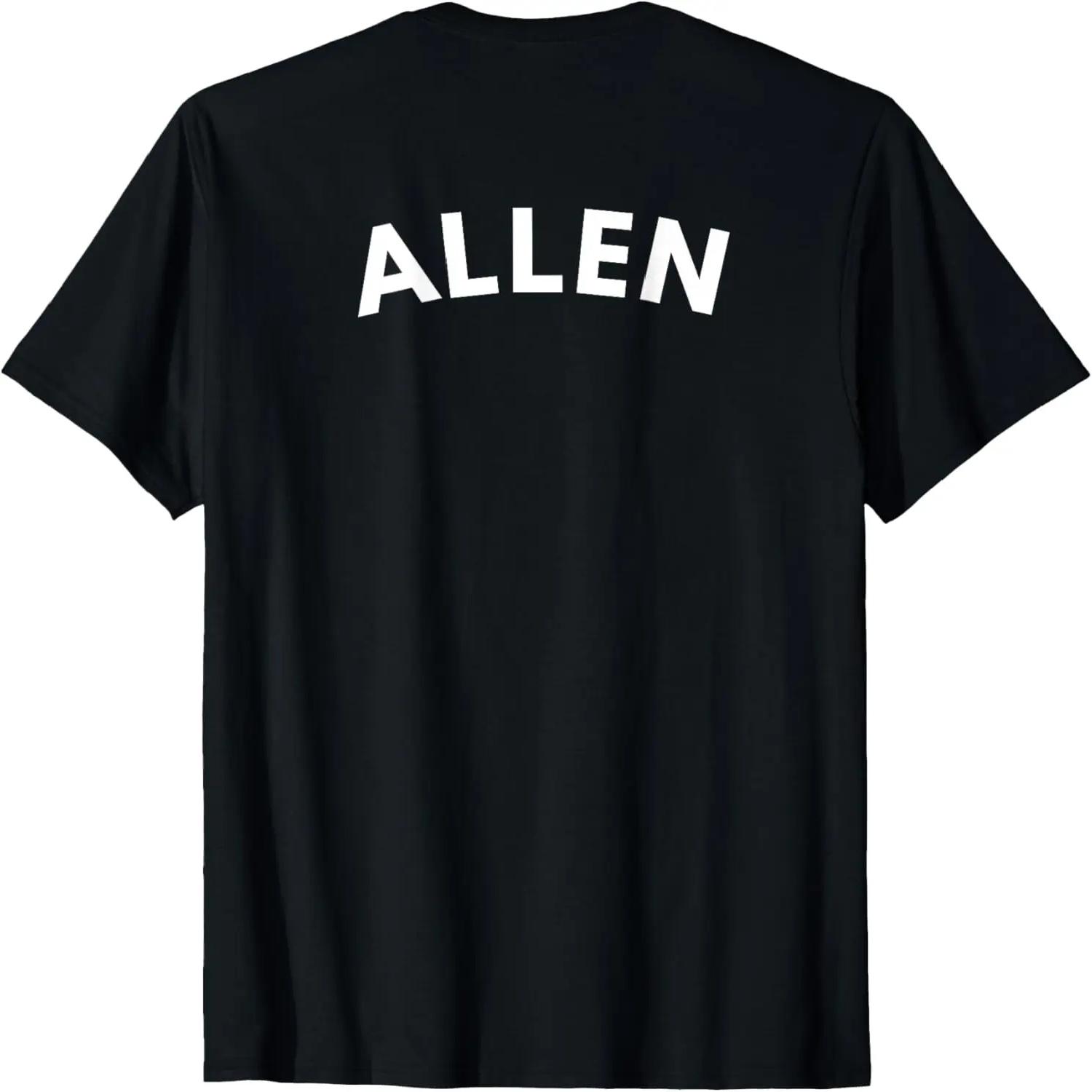 

ALLEN Personalized Name Tag Funny Halloween Costume T-Shirt XXXXXL чорний