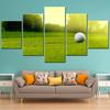 5 Pieces Golf Landscape Canvas Wall Art Living Room Home Decor Modular Poster Print with  Room Decoration
