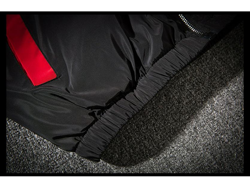 Pánská bavlněná bunda s kapucí - Silná, podzimní/zimní styl pro mládež a studenty