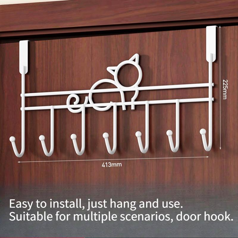1PC Hanging Clothes Hook Clothes Storage Artifact Door Upper Back Hanger Storage Rack Free Punching Bedroom Back Hook Door Back Hook
