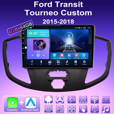 2 DIN Android Carplay Autoradio für Ford Transit Tourneo Custom 2015- 2018 Multimedia Player Head Unit Stereo GPS Navigation BT WIFI 4+64GB