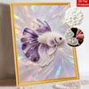 Betta Fish Pearl Kit DIY 5D Rhinestone Art Craft for Adults and Kids Home Party Decoration Handmade Gift