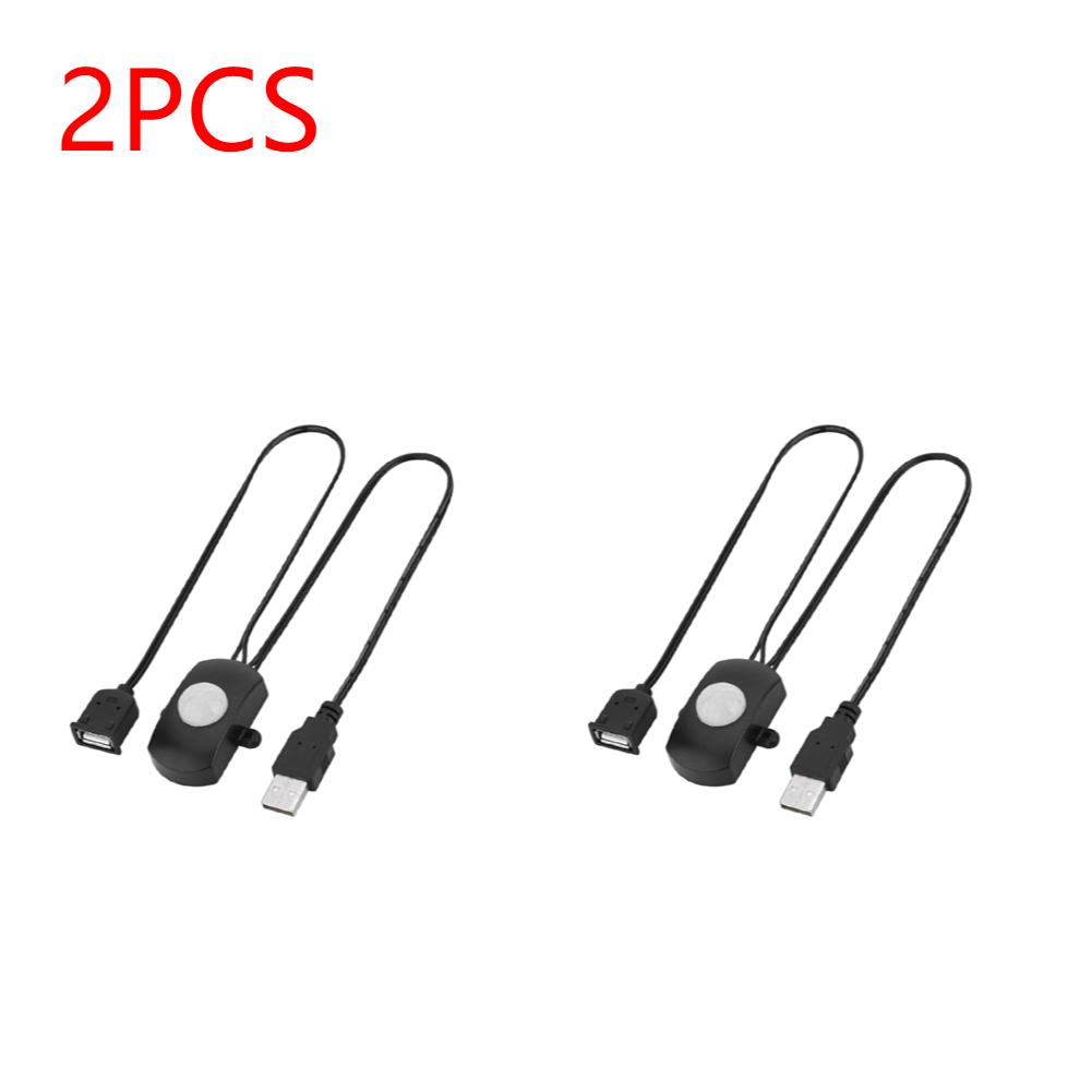 1/2 Stück USB PIR Bewegungsmelder Schalter 5A DC 5-24V LED Lichtschalter USB Schnittstelle Praktisch Umweltfreundlich für Badezimmer Keller