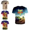 Lebhaftes Toy Story 4 Unisex 3D-Druck Freizeit-T-Shirt für bequeme Sommerkleidung
