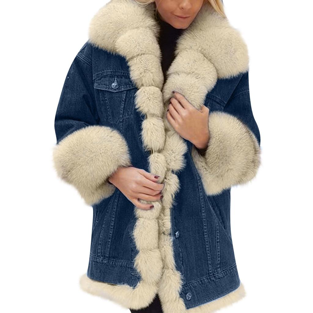 Damen-Fleece-Winterjacke, Kapuzenmantel, warmer Fischschwanz-Mantel mit langen Ärmeln