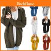 Elegant Women Cardigan Sleeve With Loose Long Fashionable Casual Knitted Sweater