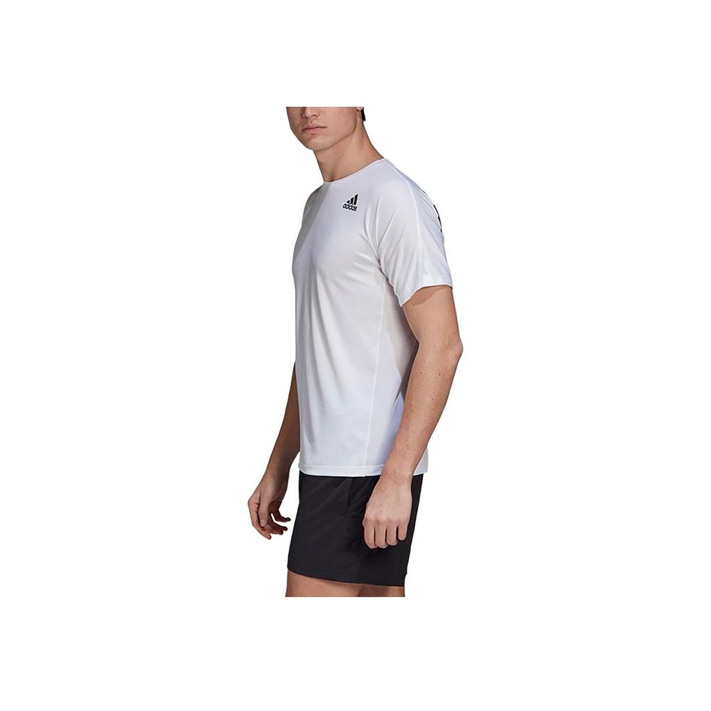 Adidas Moisture Wicking Quick Dry Lightweight Breathable Crew Neck Short Sleeve T-Shirt Men Tops White GK4320