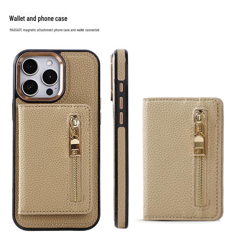 iPhone17AIR Magsafe Magnetic Two-in-One Zipper Case with Metal Camera Frame and Buttons