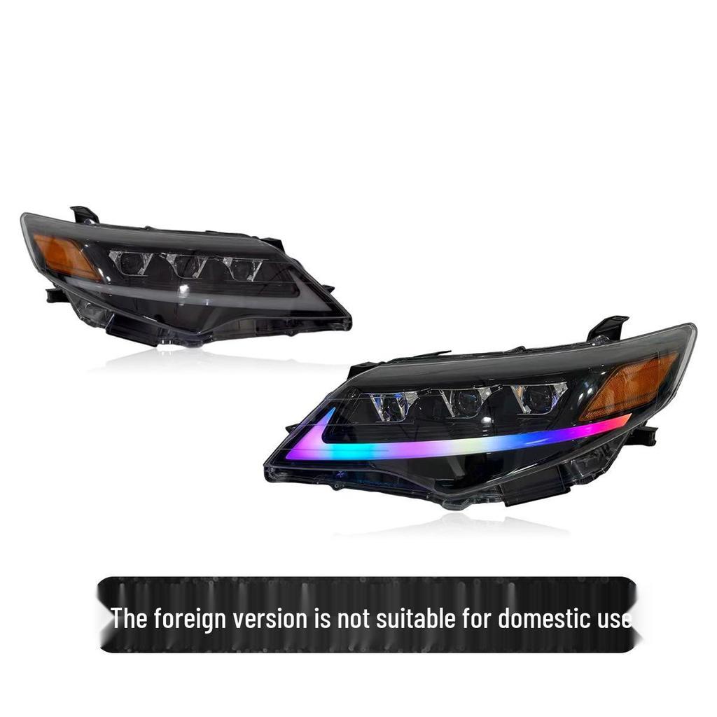 RGB Daytime Running & Flowing Turn Signal Lights for 12-14 US Camry Headlight Assembly