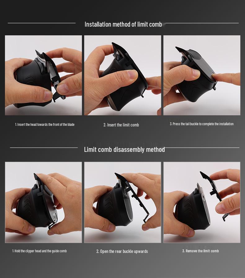 Men's Self-Charging Electric Hair Clipper with Two-Speed Adjustment & Digital Display