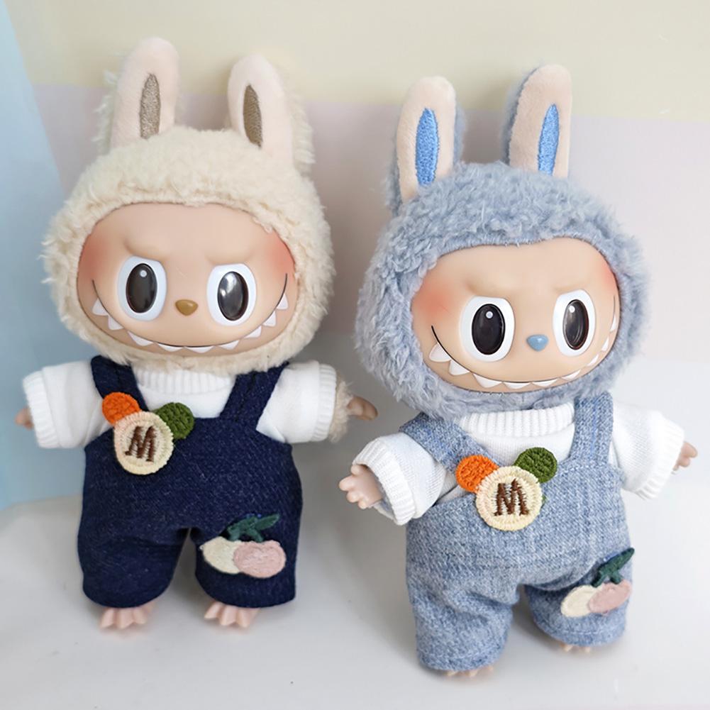 For 17cm Labubu Doll Clothes Fashion Clothes Hoodies Doll Clothes Hoodies Dolls Accessories Cute Decoration Little Cloths