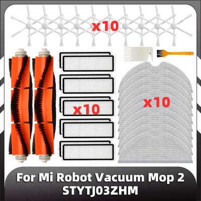 Kompatibel mit Xiaomi Mi Robot Vacuum Mop 2, 1C, STYTJ03ZHM, Ersatzteil, Hauptseitenbürste, Hepa-Filter, Wischlappen, Zubehör