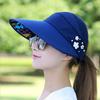 Neuer Sonnenhut für Damen Sonnenschutz und Sonnenschirm Sportliche koreanische Baseballkappe Sommer Faltbare Gesichtsmaske Stirnband Hut Strandhut