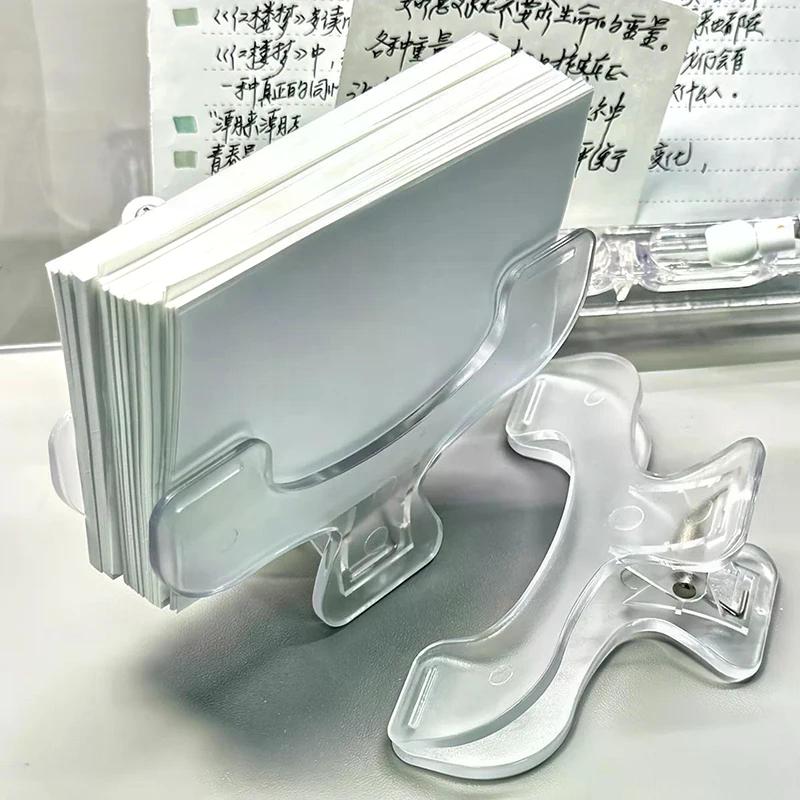 Basit Sabit Kitap Klipsleri Buzlu Şeffaf Sayfa Tutucu Okuma Aracı Memo Klipsi Kawaii Masa Aksesuarları Pratik Not Tutucu
