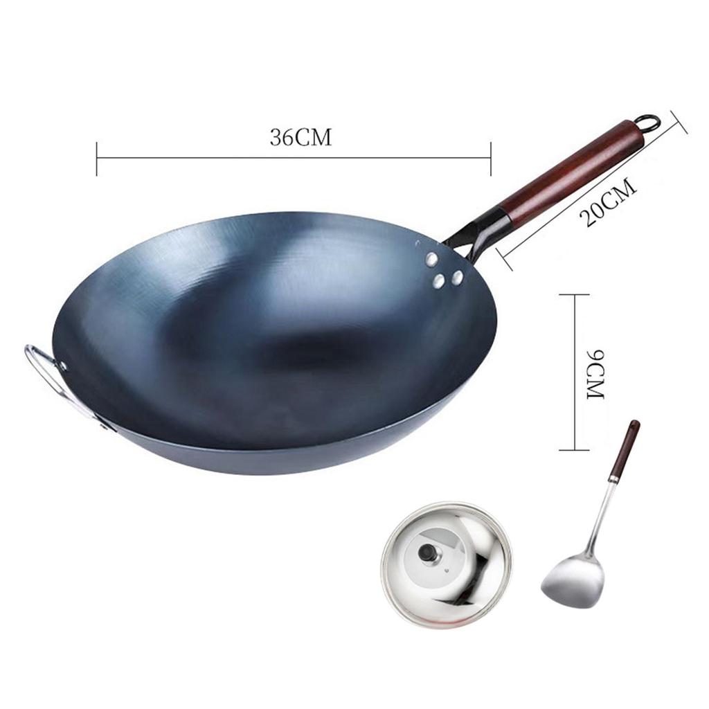 Antiadherent Wok Cooking Kitchen Utensils Universal, Sautee, with Cover