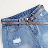 Casual Pin Buckle Belt Student Simple Jeans Decorative Fine Caramel Belt Ladies