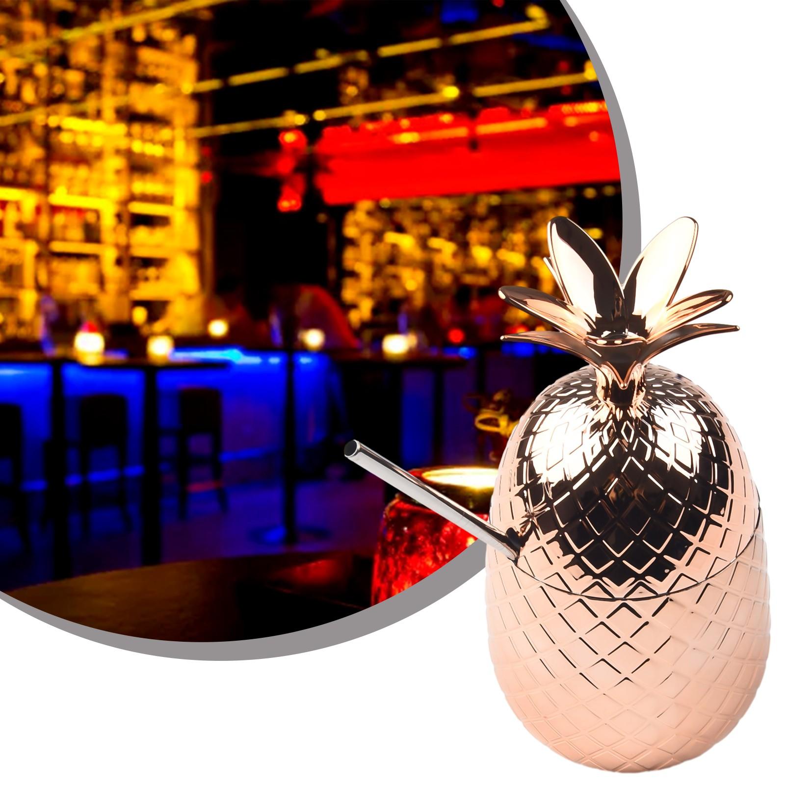 

Медные кружки Фруктовые чашки Ананасовые поильники Коктейльные стаканы Чашки Модные соломенные чашки медный