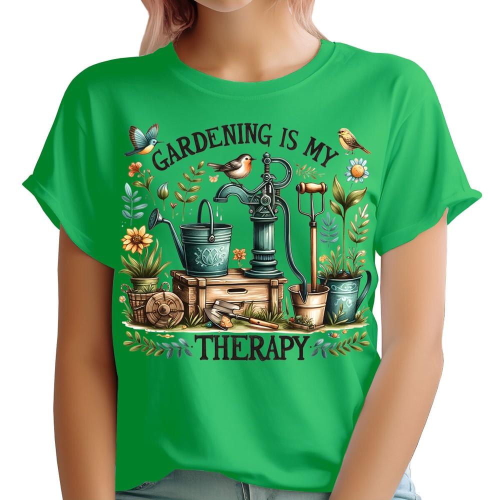 Gardening Is My Therapy Funny Garden Lover Gardeners Unisexs TShirts Top Ta91