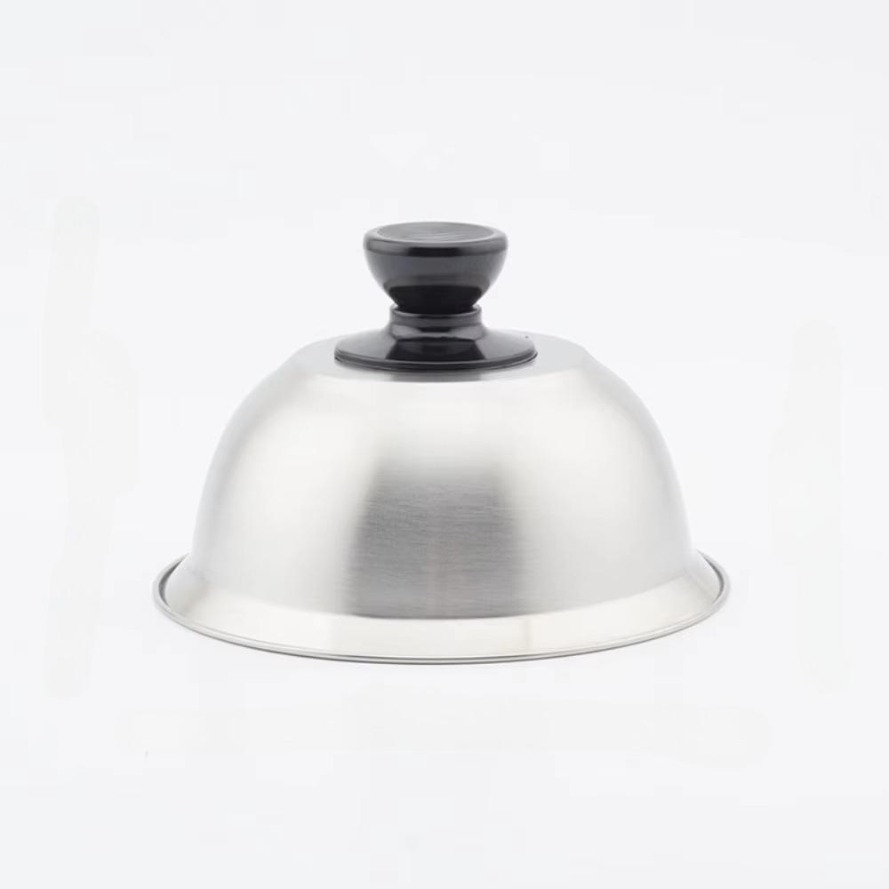 1Pcs Stainless Steel Frying Pan Dome Covering Cheese Melting Sandwich Steak Round Lid Covering Barbecue Hamburger Cookware