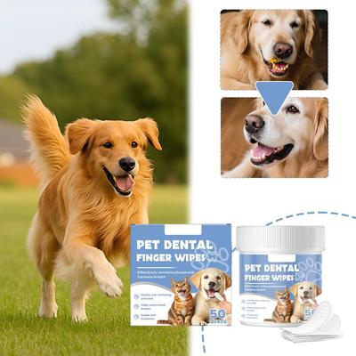 Pet Teeth Cleaning Finger Wipes Disposable Gentle Teeth Cleaning Pads Cleaning Bad Breath Remover Wipes For Outdoors