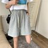 Women's High-Waisted A-line Casual Sports Shorts - Petite, Loose-Fit, Trendy Summer Style