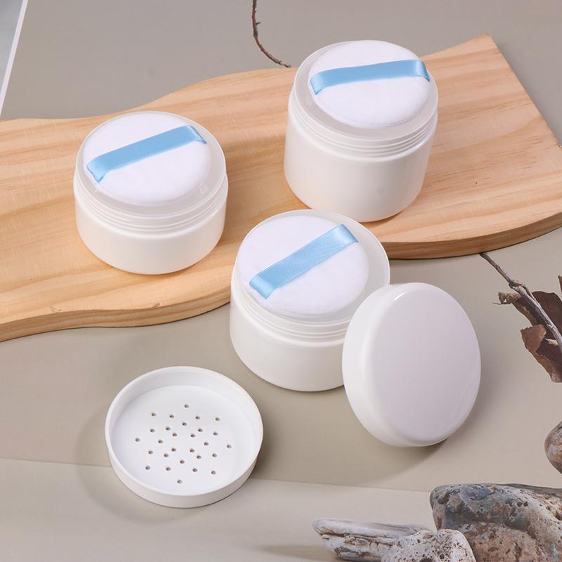 200/250/300G Puderbox Puder Fixierpuder Honigpuder Spender Toner Leere Dose mit Puderquaste Siebdeckel