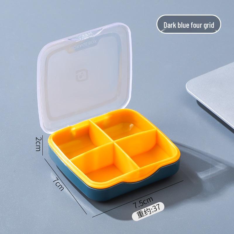 Portable Pill Box: Large Capacity, Sealed, Mini Dispenser with Cutter for Weekly Tablets