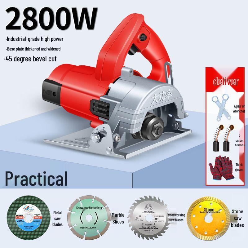 Compact Multifunction Chainsaw: High-Power Tile Groove & Wood/Marble Cutter
