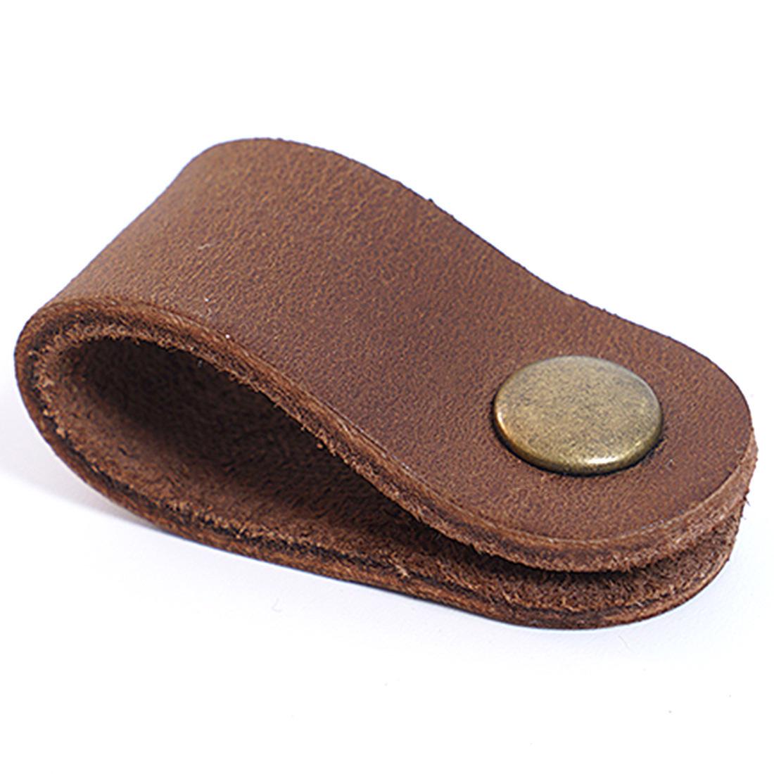 

Зажим для сматывания кабеля наушников из натуральной кожи - пряжка для хранения из коровьей кожи