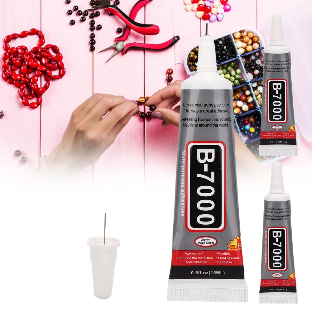3pcs 15ml B 7000 Glue Transparent Needle Tube Jewelry DIY Repairing Glue