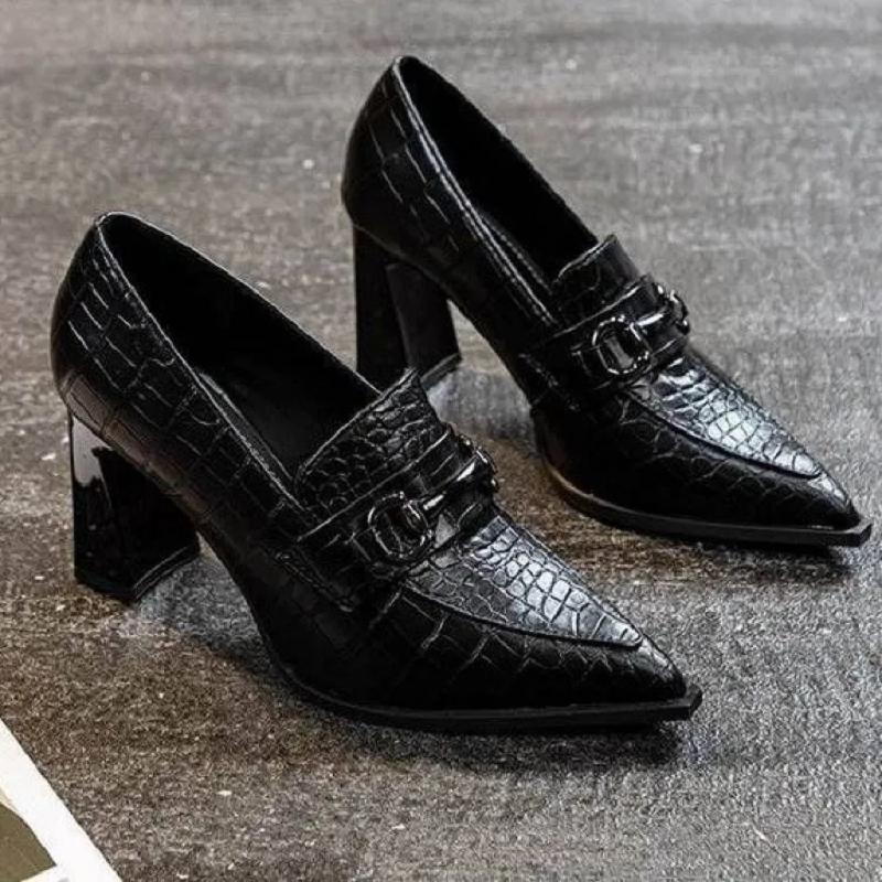 Dámské boty dámské klasické béžové kostkované jarní nazouvací čtvercový vysoký podpatek boty dámské cool černé lodičky ab598