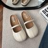 Baotou Half Slippers Women's Summer Wear 2025 Korean Version of Round Head Fashion Niche Soft Leather Flat Bottom Gentle Versatile Grandma Shoes