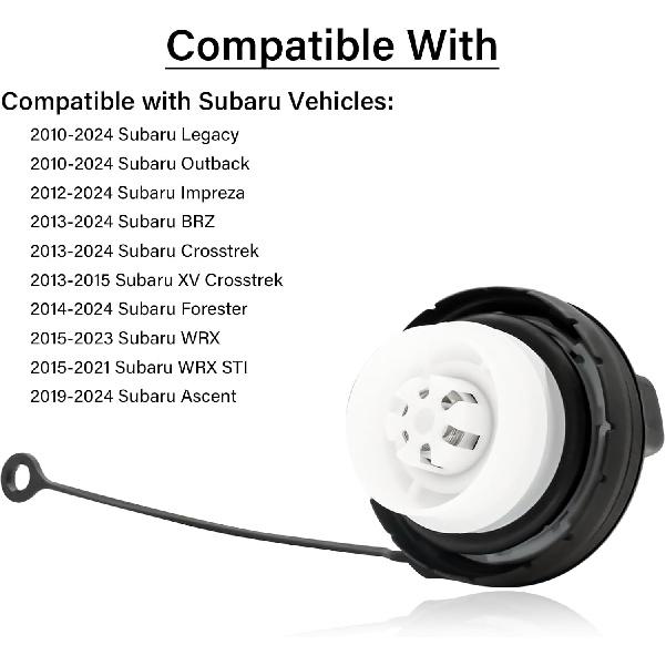 Gas Cap Fuel Cap Fit For Subaru, 2010-2024 Outback Impreza Legacy, 14-23 Forester, 13-23 Brz, 13-24 Crosstrek, 15-23 WRX, 19-23 Ascent, Replace