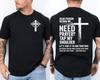 Camiseta Estimada Persona Detrás de Mí Necesito Oración Toca Mi Hombro Cristiana Camiseta de Dos Caras