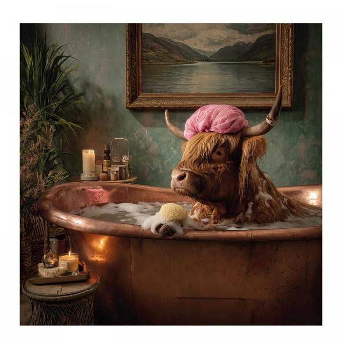 Highland Games Pampered Cow Poster