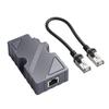 Injektor PoE GigE 150W z ochroną przeciwprzepięciową i ESD, konwerter DC 12V do 48V, zestaw adaptera Ethernet
