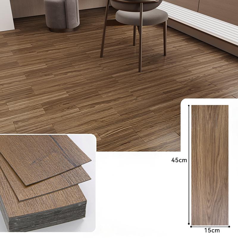 10 Pcs 45x15cm Self-adhesive Floor Sticker Thicken Wood Grain Wall Sticker Living Room DIY Wall Tiles Furniture Renovation Decor