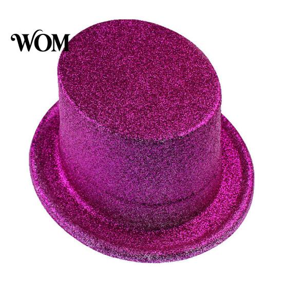 Versatile Top Hat for Birthday Celebrations Shiny Hats, Glitter Adult Kids, Colorful Magician Hat, Victorian Dress Up Christmas Sparkly Hats