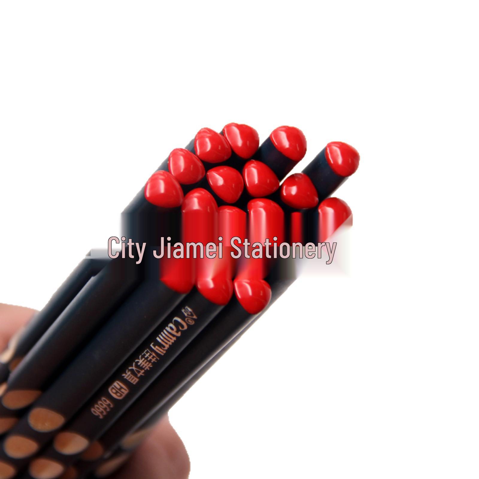 

Jia Mei Stationery Triangular, Round & Hexagonal Leather Tip Thick Pencil (Proofing Only) HB чёрный