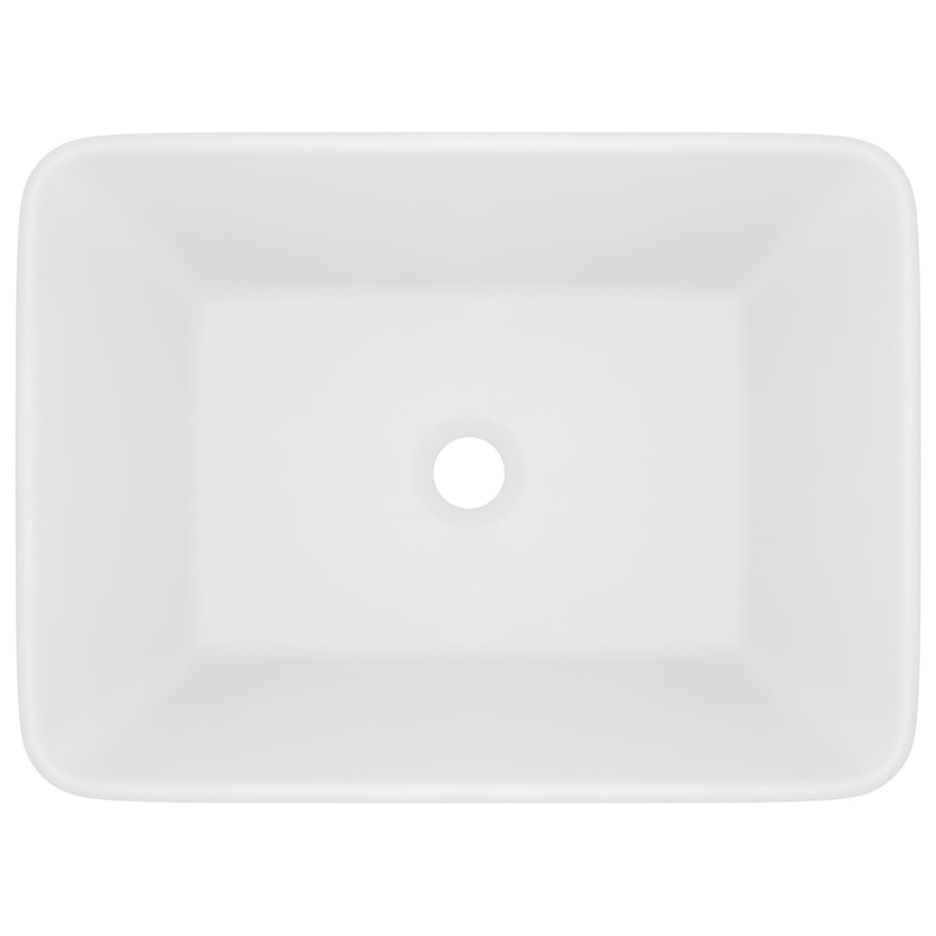 Luxury Wash Basin Matte White 41 X 30 X 12 Cm Ceramic