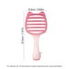 3 Colors Massage Hair Comb Cute Cat Ear Comb Dry Wet Hair Comb Detangler Hairbrush Hollow Out Hair Comb Household Styling Tools