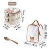 WORTHBUY Multi-Layer 304 Stainless Steel Bento Lunch Box For Kids Student School Portable Leak-proof Food Contianer With Spoon