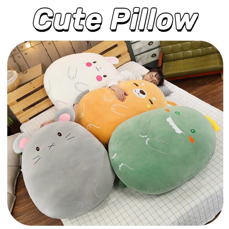 Niedliches Dinosaurier Hase Schwein Cartoon Tier Plüschtier Kissen für Mädchen Weiche und kuschelige Stoffpuppe