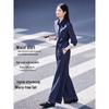 Damen gestreiftes Hemd & Weitbeinige Hosen Set