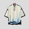 INCERUN Men Half Sleeve Round Neck Cartoon Print Oversized T-Shirts Tops