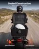 Motorcycle Top Case 45L Universal Waterproof ABS Motorcycle Tail Case, Detachable Motorbike Top Box with Security Lock & Leather Liner for Luggage