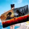 Game The L-Last Of U-Us Microfiber Blanket Quick Drying Beach Towels Oversized Printing Super Absorbent Pool Towel Blanket