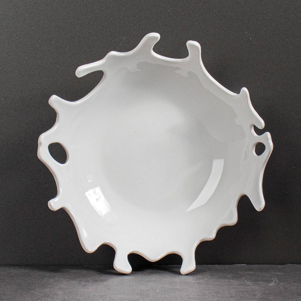 Nordic Style Irregular Porcelain Dinner Dish Heat-resistant Snack Tray Microwave Oven