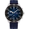Men's Chronograph Diver Watch Blue Dial Silicone Strap 1791920