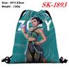 Demon Hunters Drawstring Bag Lightweight Backpack Cartoon Print Travel Fitness Clothes Storage